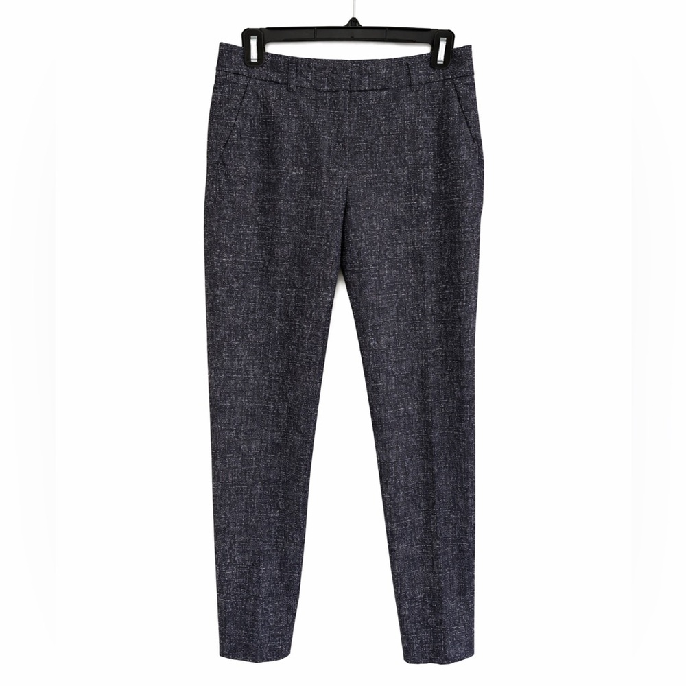 Peserico Speckled Tailored Slim Ankle Pants Blue Size 40 (US 4)